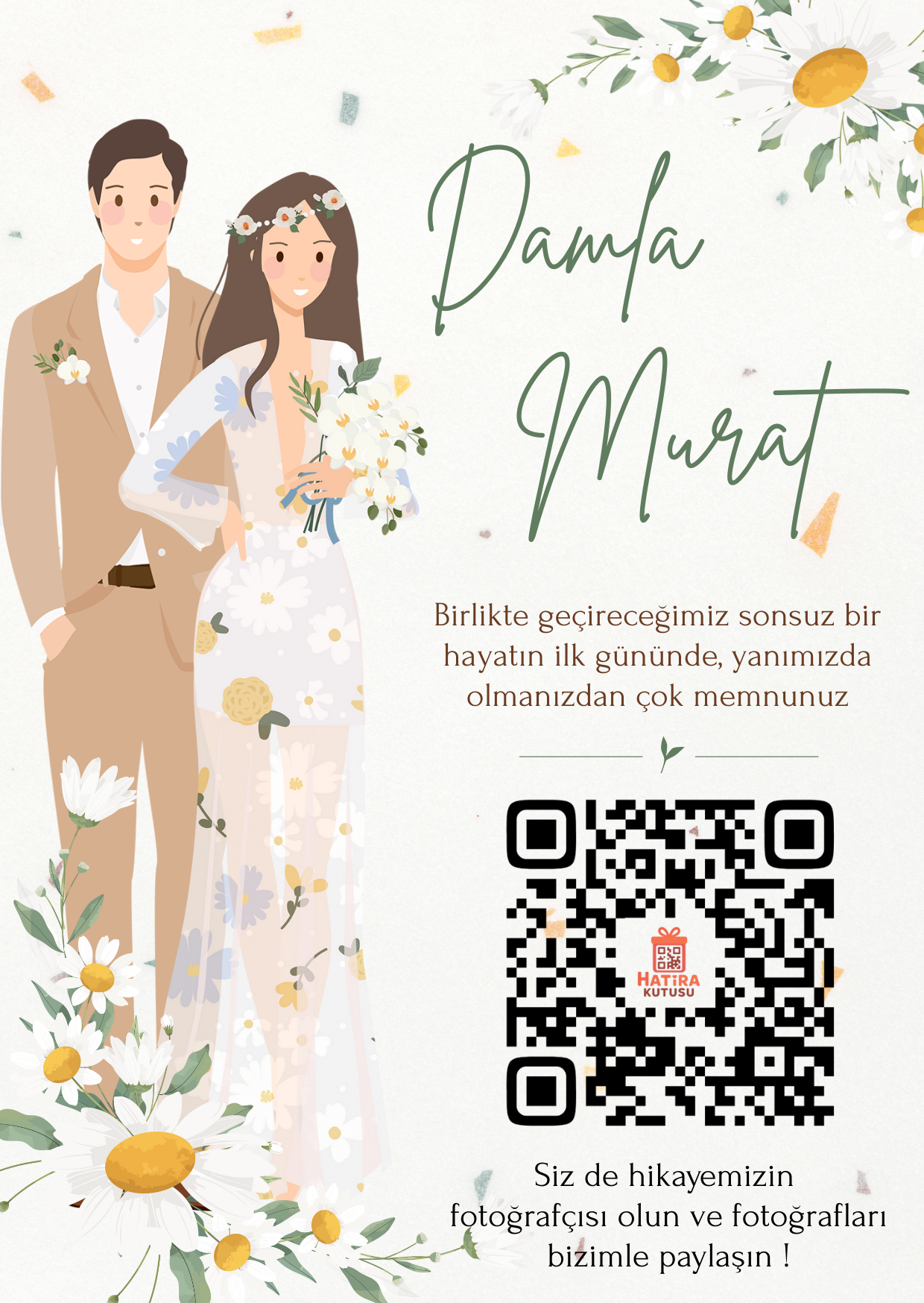 Damla & Murat çifti — Kocaeli düğün anısı, HatıraKutusu yorumu